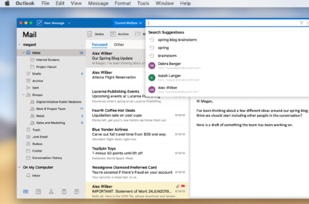 access shared contacts in outlook for mac